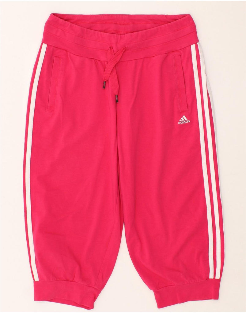 ADIDAS Womens Climalite Capri Tracksuit Trousers Joggers UK 4/6 XS Pink | Vintage Adidas | Thrift | Second-Hand Adidas | Used Clothing | Messina Hembry 