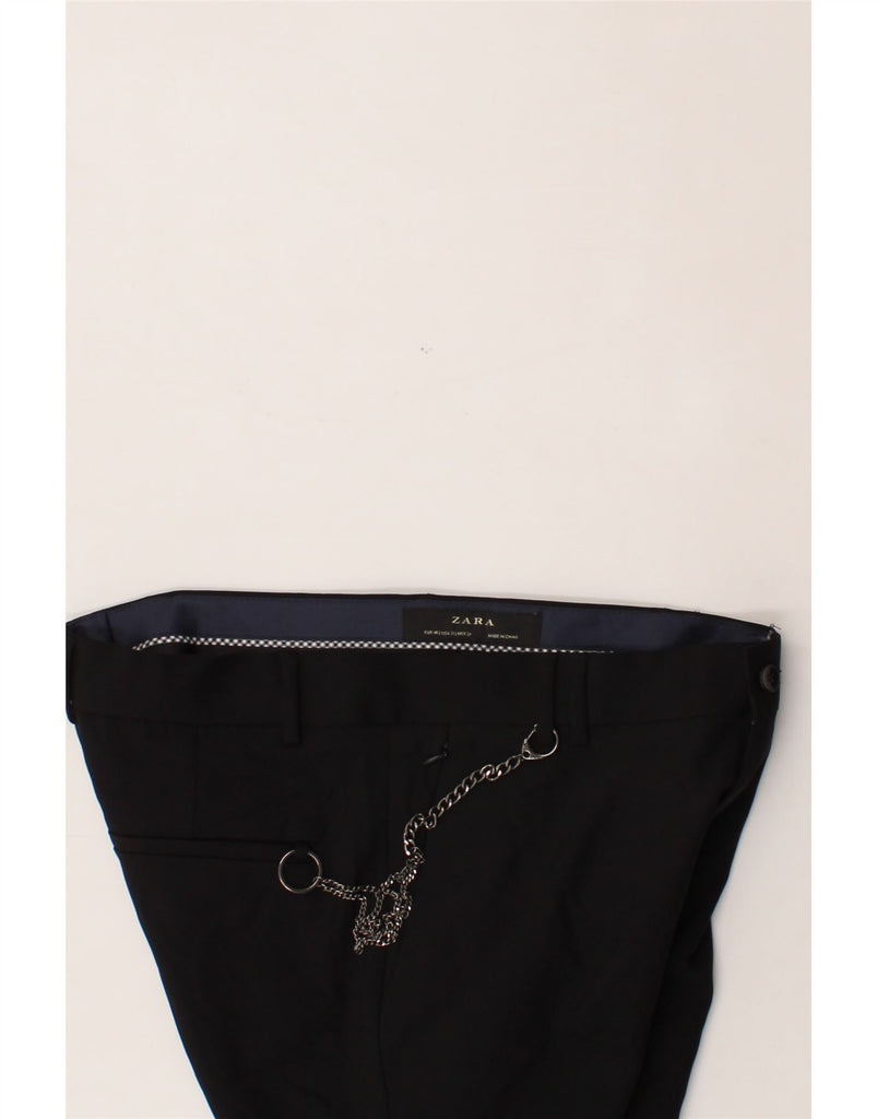 ZARA Mens Slim Chino Trousers EU 40 Medium W31 L29 Black Polyamide Vintage Zara and Second-Hand Zara from Messina Hembry 