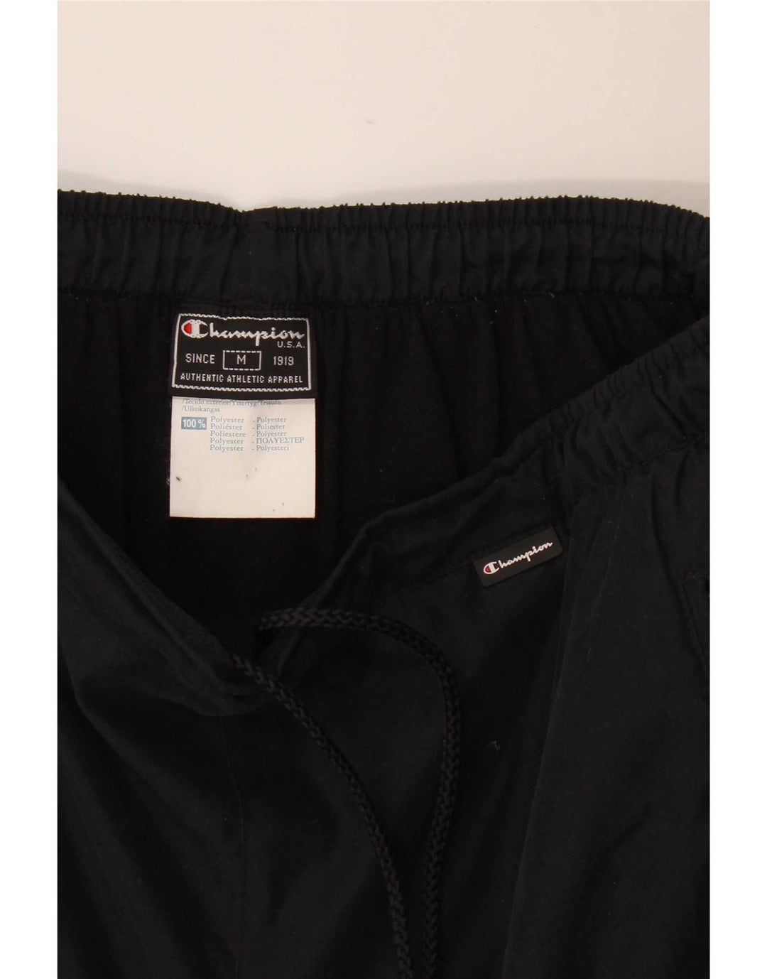 Champion Mens Tracksuit Trousers Medium Black Polyester