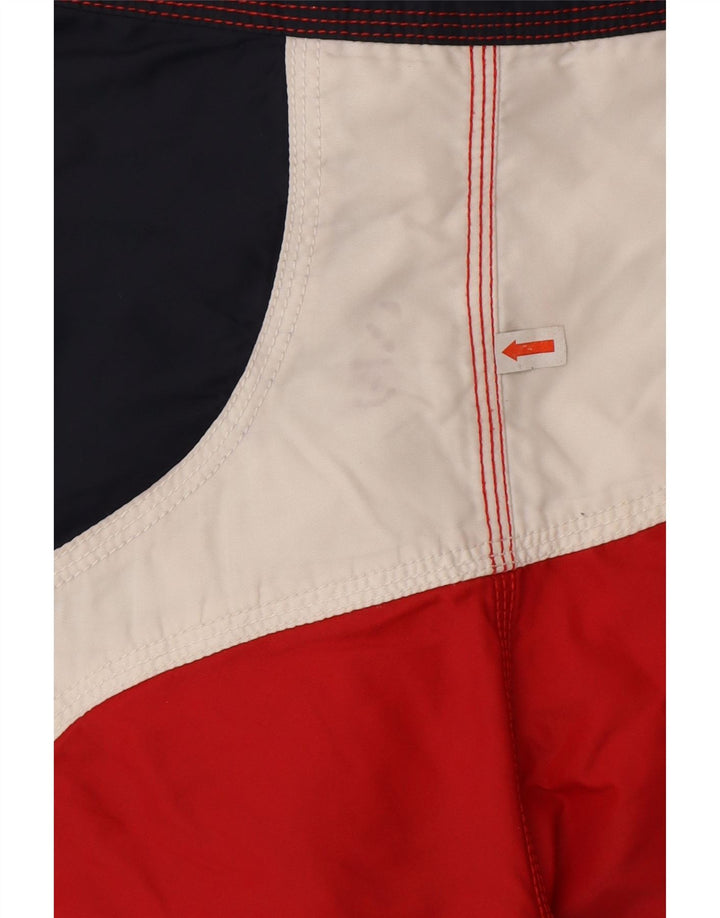 North Sails Mens Graphic Swimming Shorts Small  Red Colourblock Polyamide