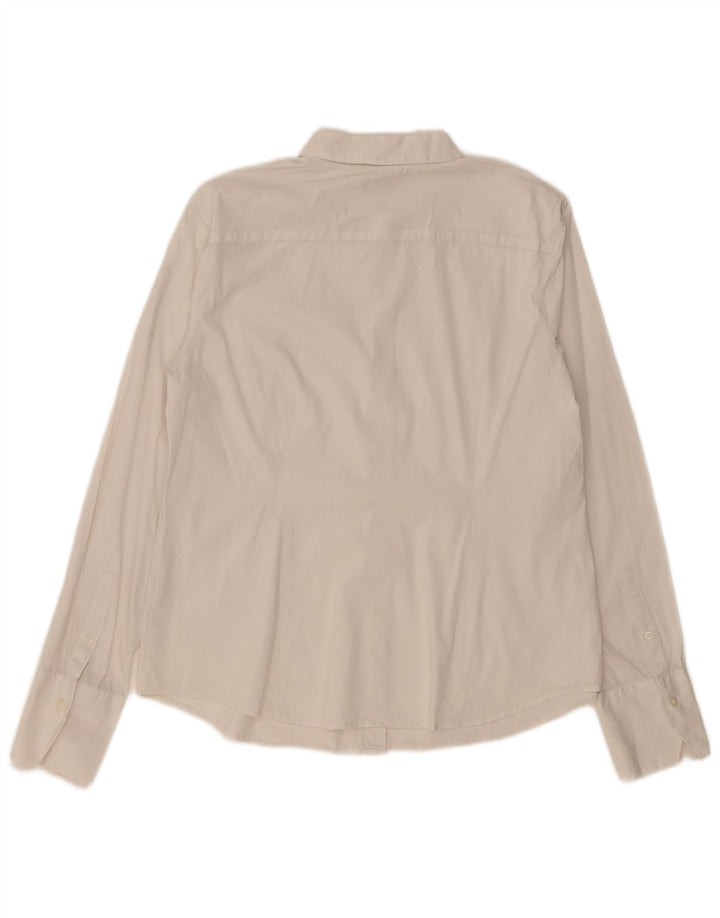 Benetton Womens Shirt UK 16 Large White Cotton