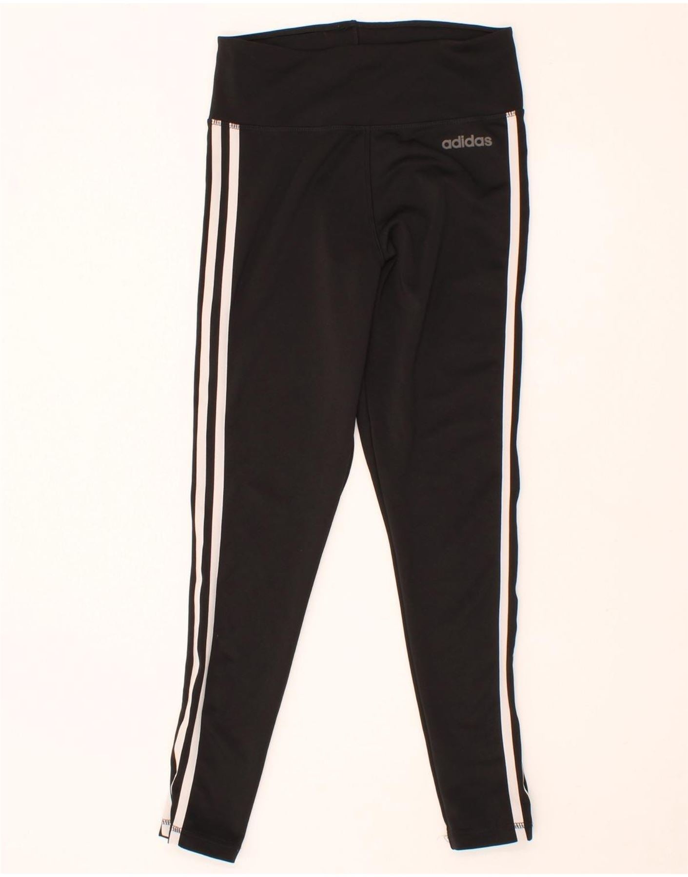 ADIDAS Womens Climalite Leggings UK 8 10 Small Black Polyester Vintage Second Hand Clothing Online Messina Hembry