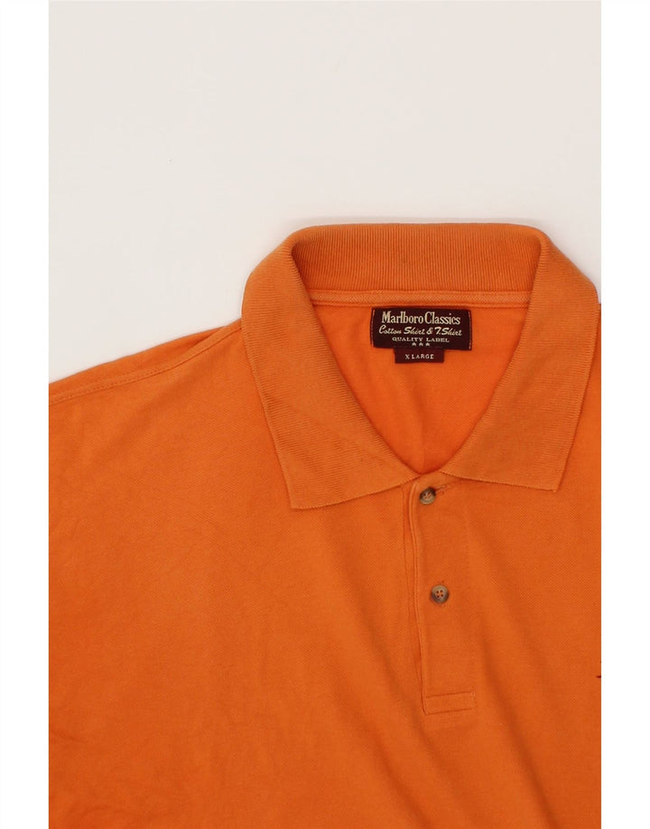 MARLBORO CLASSICS Mens Polo Shirt XL Orange Cotton Vintage Marlboro Classics and Second-Hand Marlboro Classics from Messina Hembry 