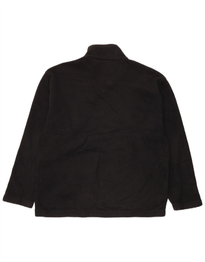 Marks & Spencer Mens Fleece Jacket UK 38 Medium Black Polyester