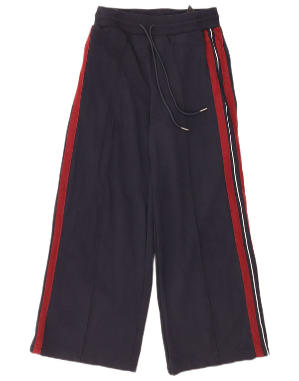 Marks & Spencer Womens Wide Leg Tracksuit Trousers UK 6 XS Navy Blue