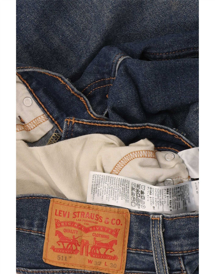 Levi's Mens 511 Slim Jeans W32 L30 Blue Cotton