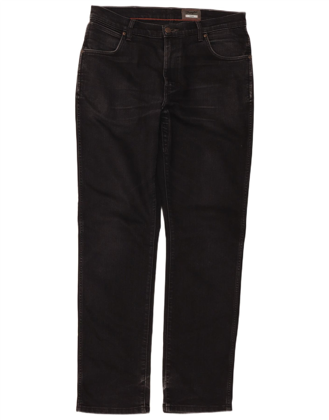 Wrangler Mens Texas Stretch Straight Jeans W36 L34 Black Cotton