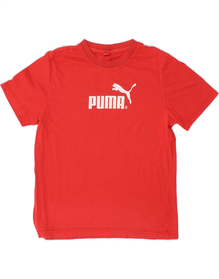 PUMA Boys Graphic T-Shirt Top 13-14 Years XL Red Vintage Puma and Second-Hand Puma from Messina Hembry 