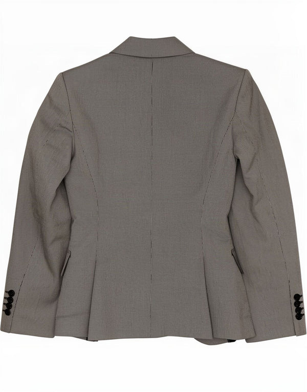 Zara Womens 1 Button Blazer Jacket UK 12 Medium Grey Acetate