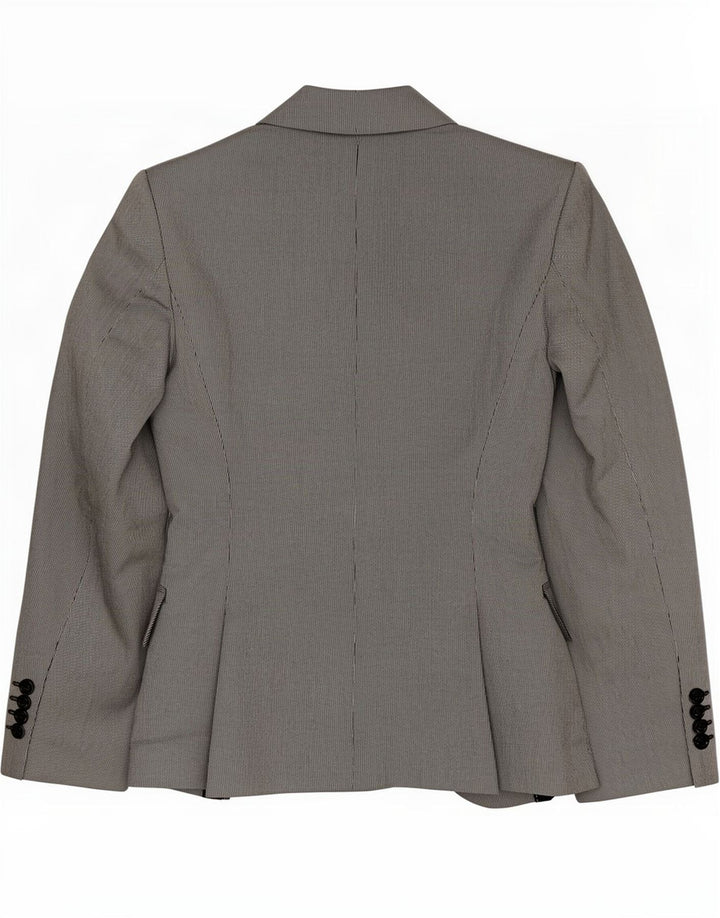 Zara Womens 1 Button Blazer Jacket UK 12 Medium Grey Acetate