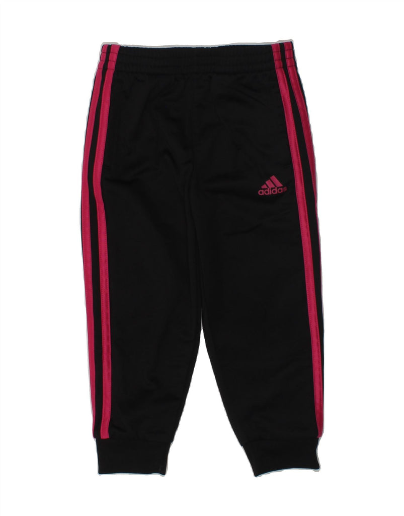 ADIDAS Girls Tracksuit Trousers Joggers 2-3 Years Black Polyester | Vintage Adidas | Thrift | Second-Hand Adidas | Used Clothing | Messina Hembry 