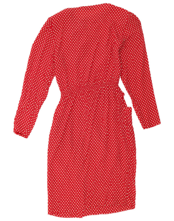 Modyva Womens Long Sleeve Shirt Dress IT 44 Medium Red Polka Dot