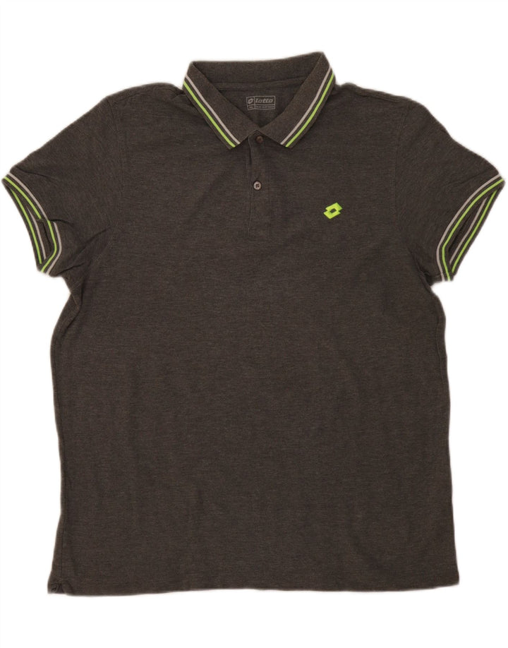 Lotto Mens Polo Shirt 2XL Grey Cotton
