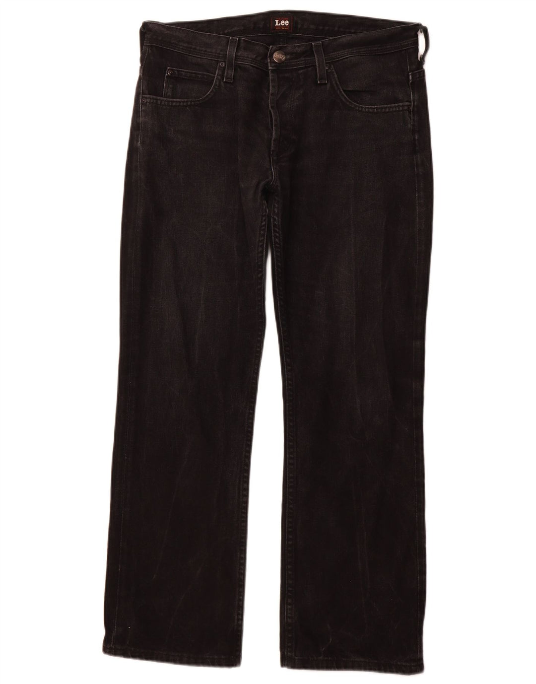 LEE Mens Knox Straight Jeans W33 L28 Black Cotton