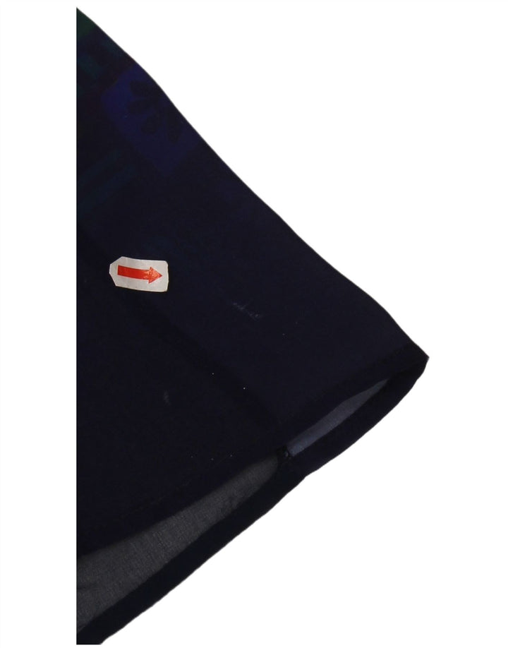 Desigual Womens Abstract Pattern Sleeveless Basic Dress EU 34 XS Navy Blue