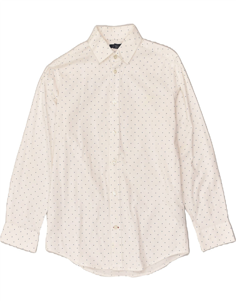 TOMMY HILFIGER Boys Shirt 15-16 Years White Polka Dot Cotton | Vintage Tommy Hilfiger | Thrift | Second-Hand Tommy Hilfiger | Used Clothing | Messina Hembry 