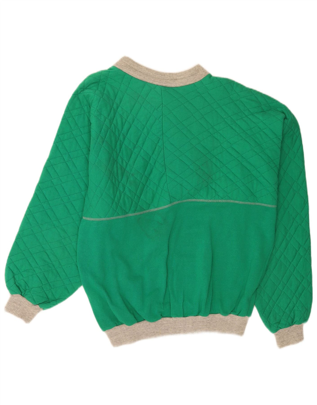 Vintage Mens Graphic Sweatshirt Jumper Large Green Cotton Retro