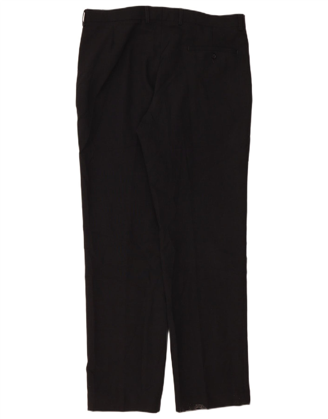 Marks & Spencer Mens Straight Suit Trousers W36 L33 Black Polyester