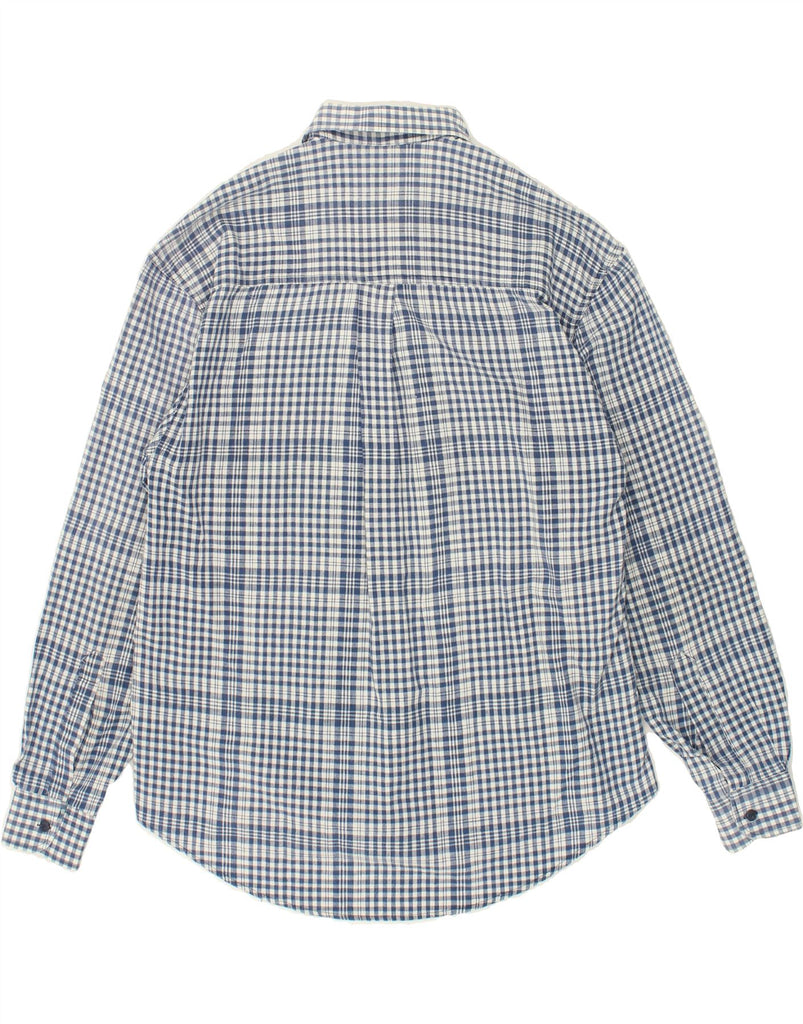 VINTAGE Mens Shirt XL Blue Check Cotton Vintage Vintage and Second-Hand Vintage from Messina Hembry 