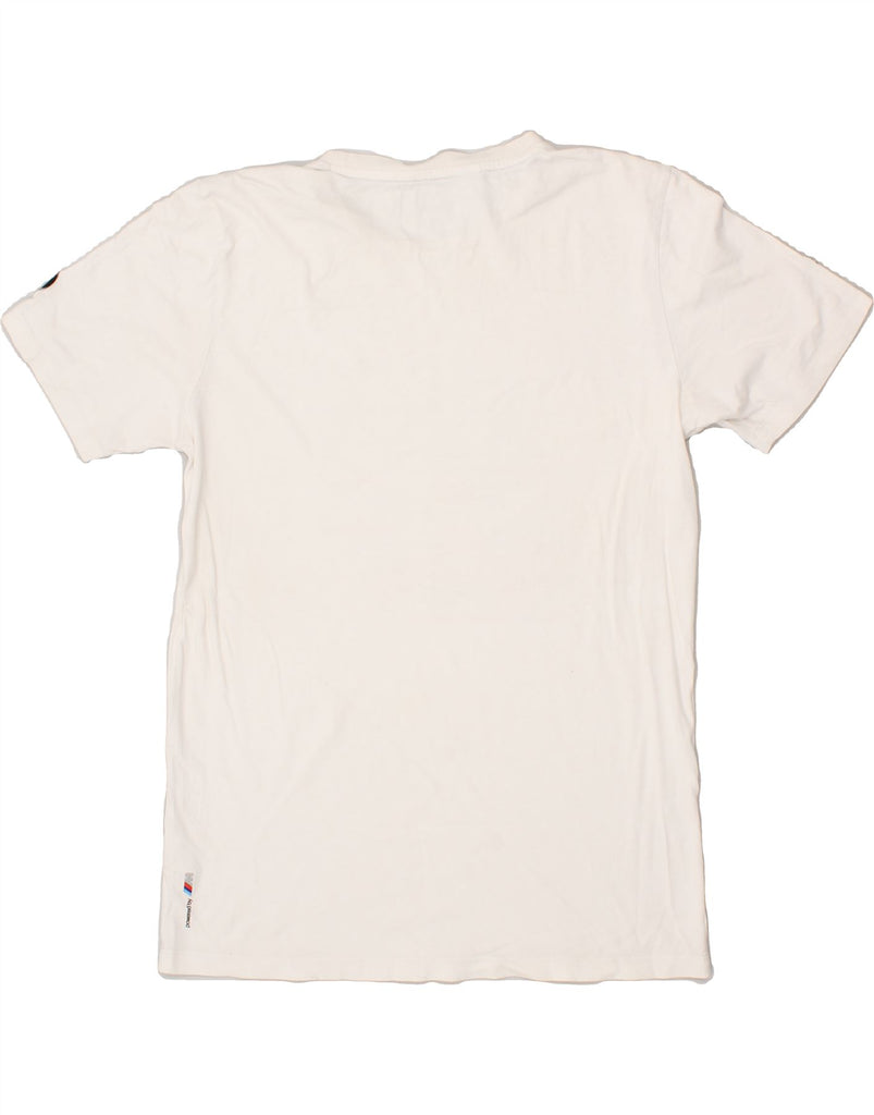 PUMA Mens BMW Graphic T-Shirt Top Small White Cotton | Vintage Puma | Thrift | Second-Hand Puma | Used Clothing | Messina Hembry 