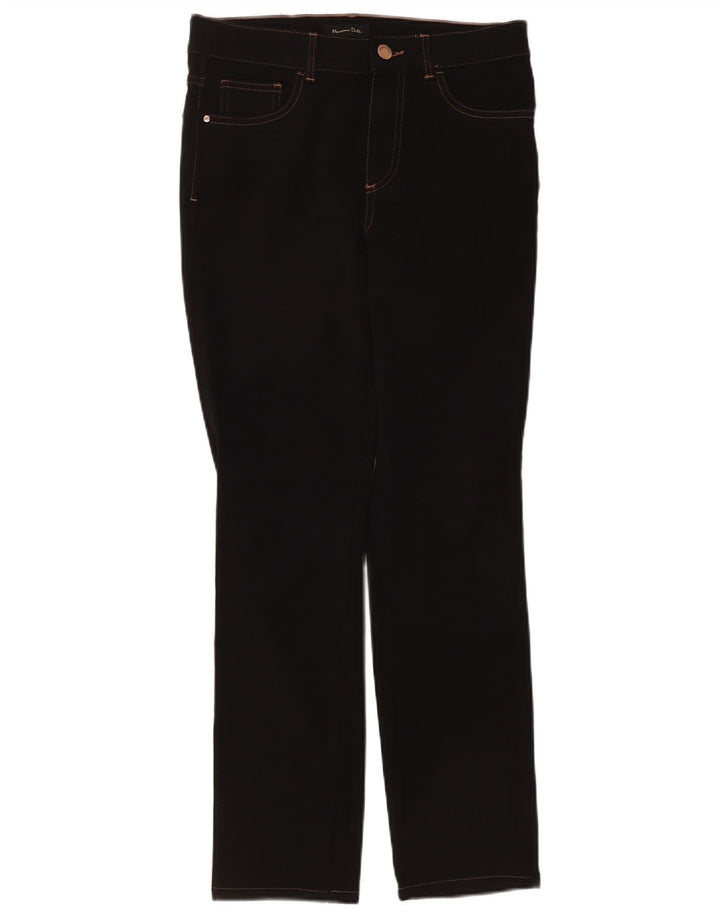 Massimo Dutti Womens Slim Jeans EU 38 Small W28 L30 Black Cotton