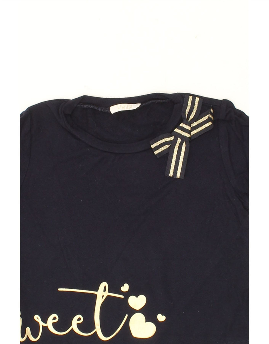 LIU JO Girls Graphic Top Long Sleeve 2-3 Years Navy Blue Vintage Liu Jo and Second-Hand Liu Jo from Messina Hembry 