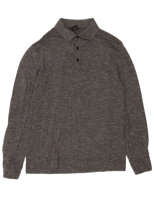 Hugo Boss Mens Regular Fit Rugby Polo Shirt Medium Grey Flecked