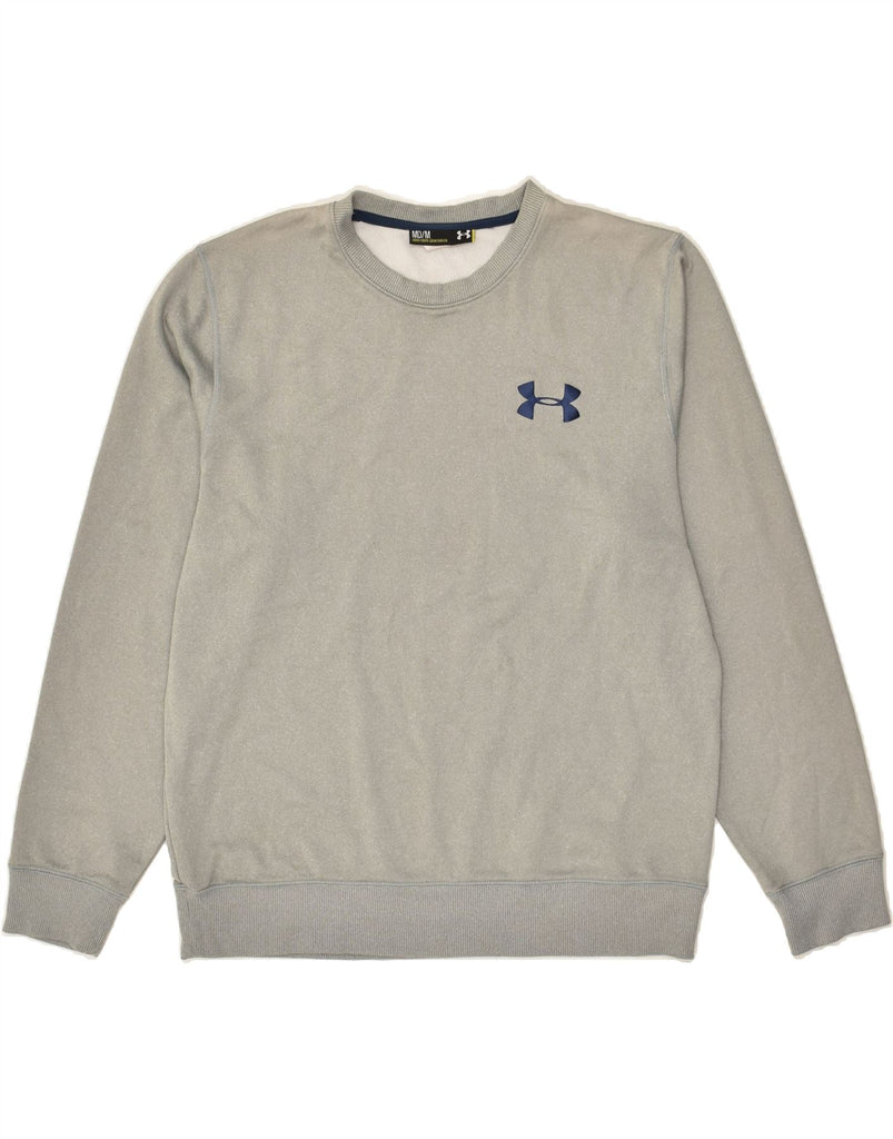 UNDER ARMOUR Mens Graphic Sweatshirt Jumper Medium Grey Cotton | Vintage Under Armour | Thrift | Second-Hand Under Armour | Used Clothing | Messina Hembry 