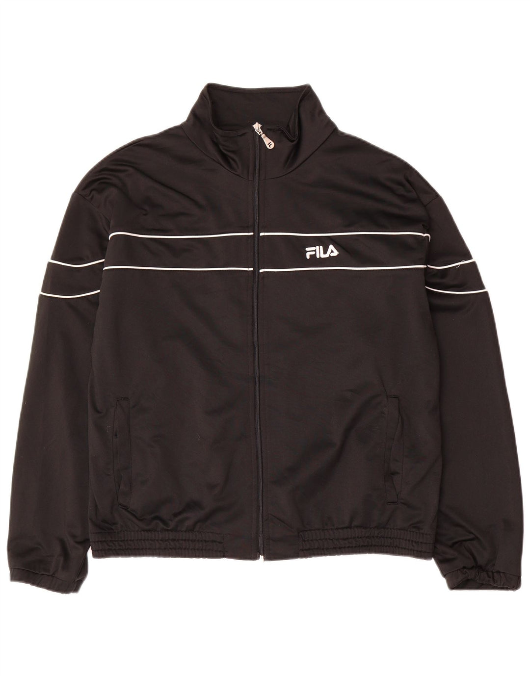 Fila Mens Tracksuit Top Jacket Medium Black Polyester