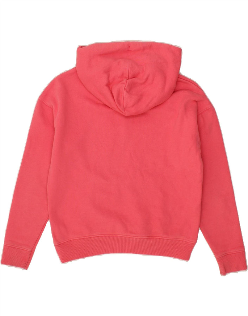TOMMY HILFIGER Womens Oversized Hoodie Jumper UK 2 2XS Pink Cotton Vintage Tommy Hilfiger and Second-Hand Tommy Hilfiger from Messina Hembry 