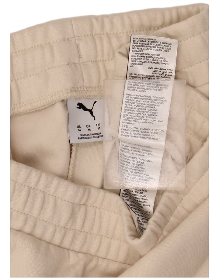 PUMA Mens Tracksuit Trousers Medium  Beige Cotton