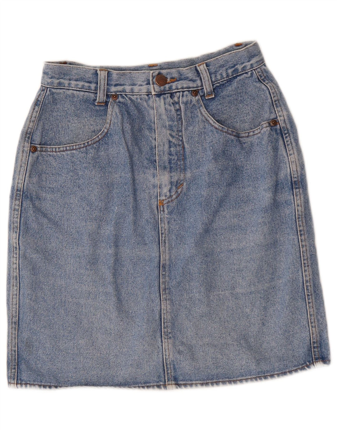 BENETTON Womens Denim Skirt W25 XS Blue Cotton