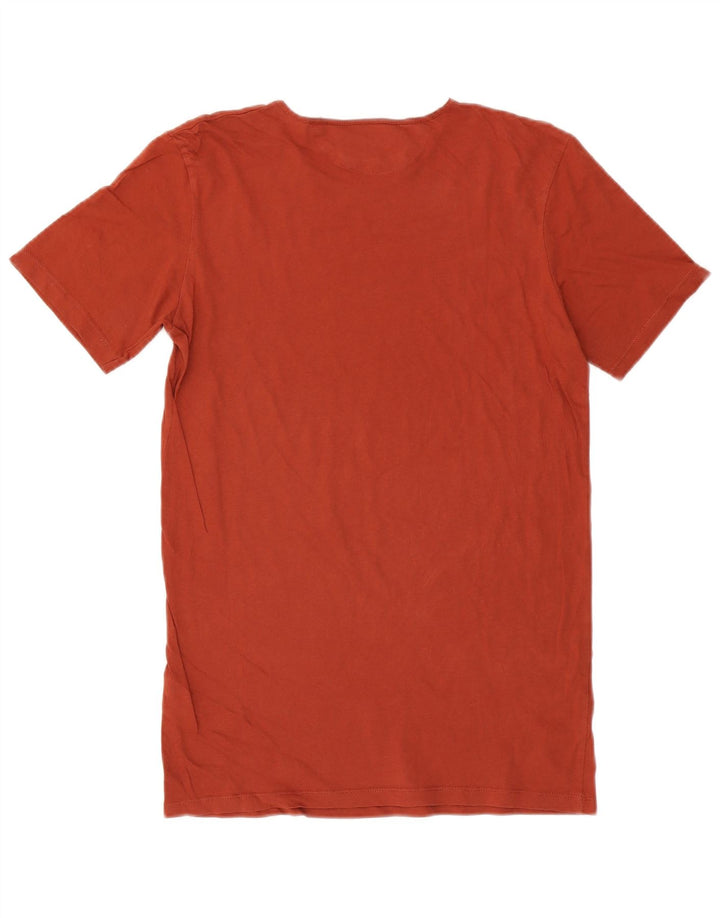 Zara Womens Long T-Shirt Top UK 14 Medium Red Cotton