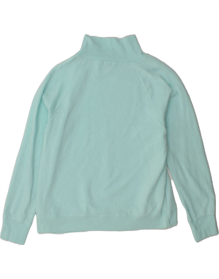 J. CREW Womens Oversized Button Neck Sweatshirt Jumper UK 16 Large Blue Vintage J. Crew and Second-Hand J. Crew from Messina Hembry 