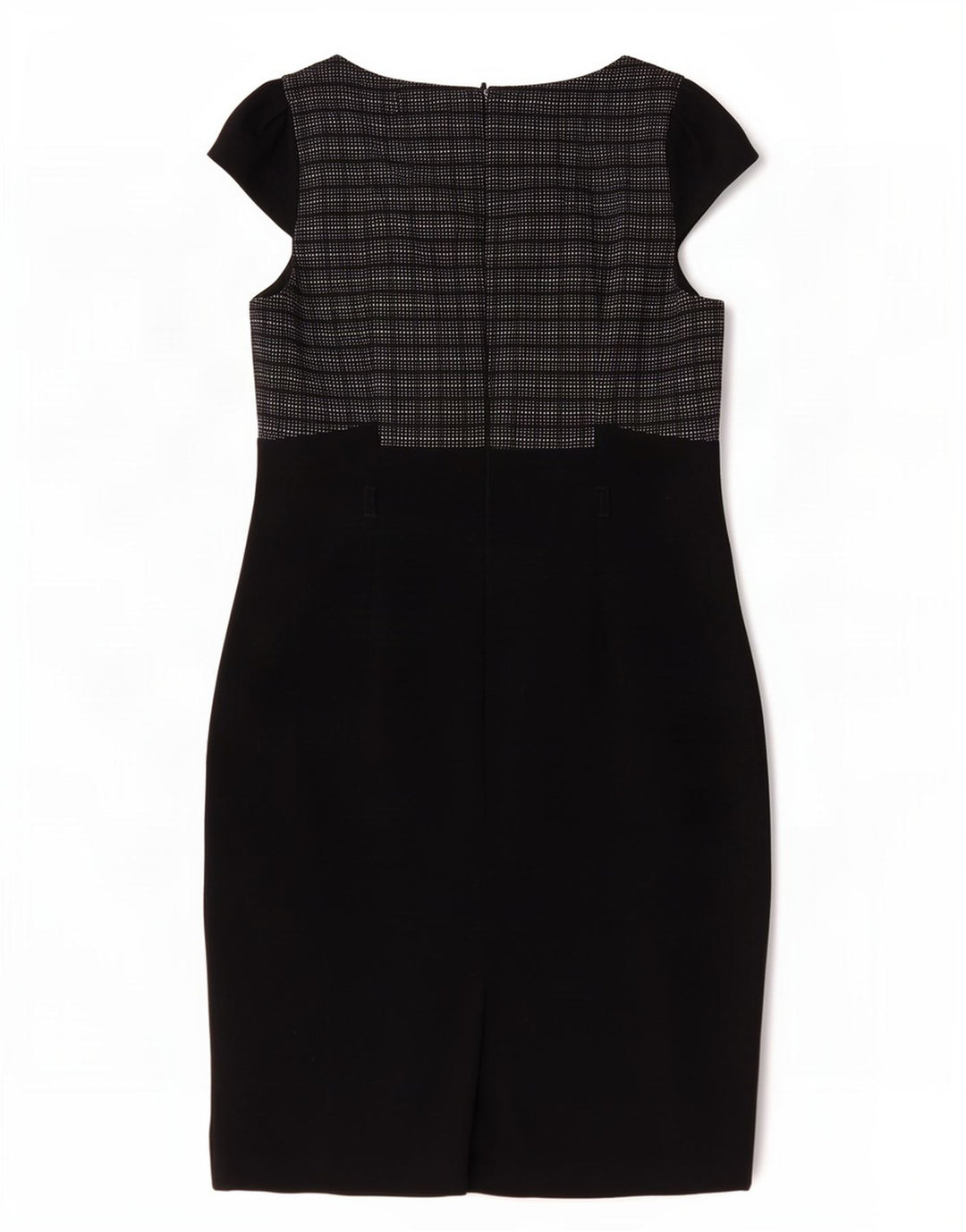 Marks & Spencer Womens Sheath Dress UK 14 Medium Black Check Polyester