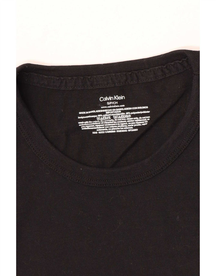 Calvin Klein Mens Short Sleeve Regular T-Shirt Top Small Black Cotton