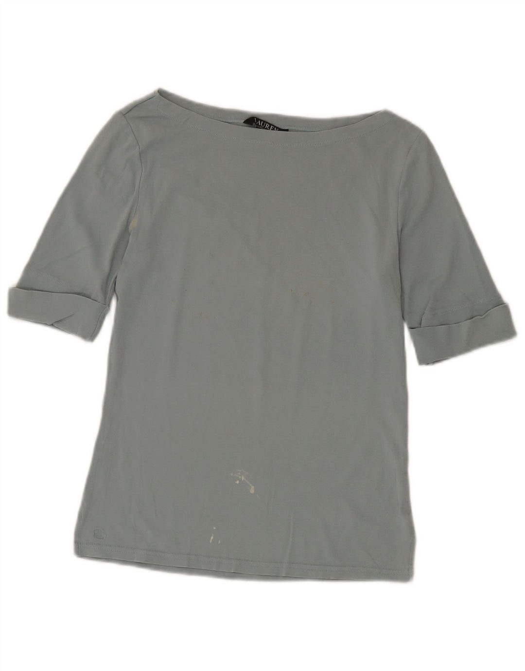 Ralph Lauren Womens Top 3/4 Sleeve UK 12 Medium Grey