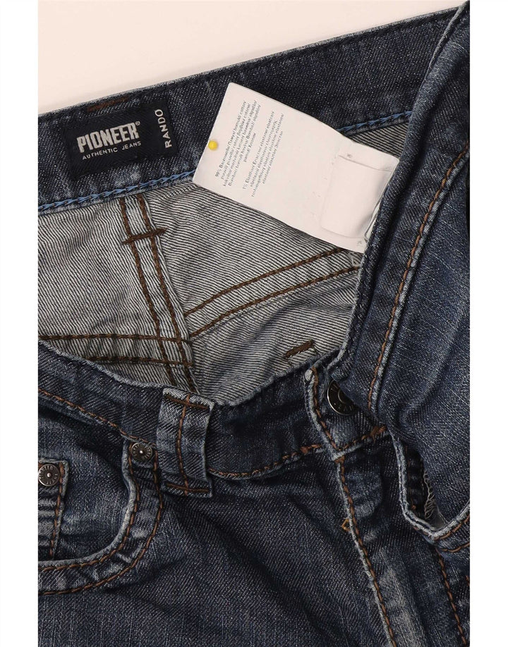 Pioneer Mens Straight Jeans W36 L30 Blue Cotton