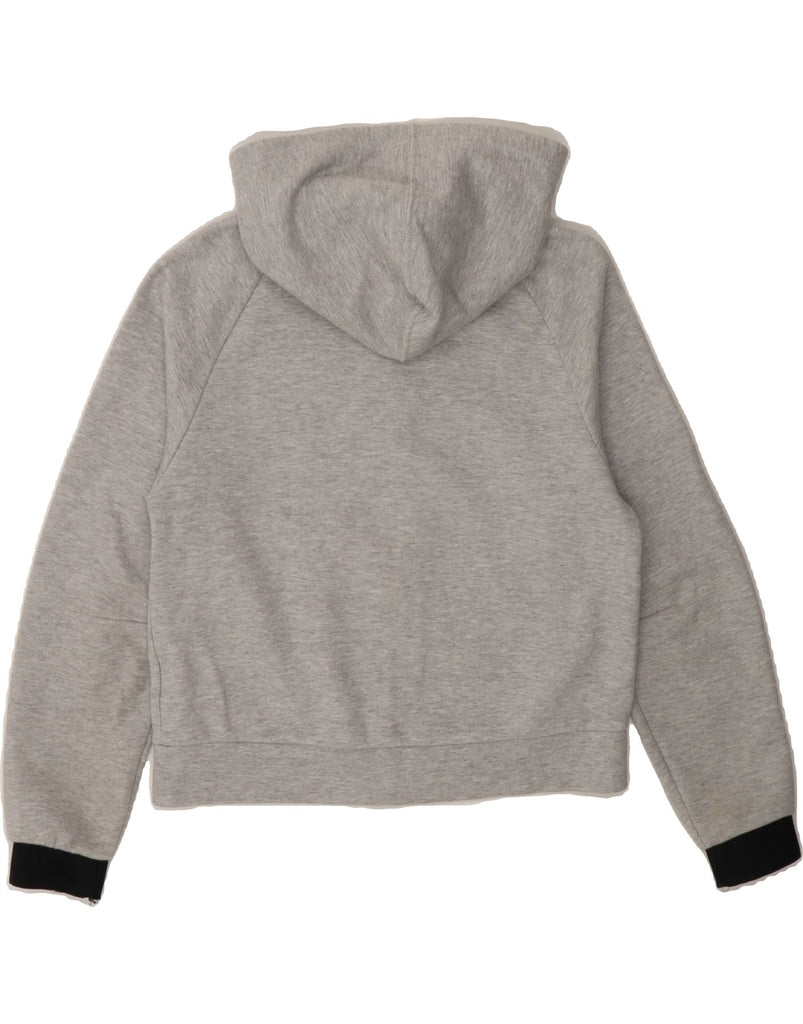 ADIDAS Womens Zip Hoodie Sweater UK 8/10 Small Grey Cotton Vintage Adidas and Second-Hand Adidas from Messina Hembry 