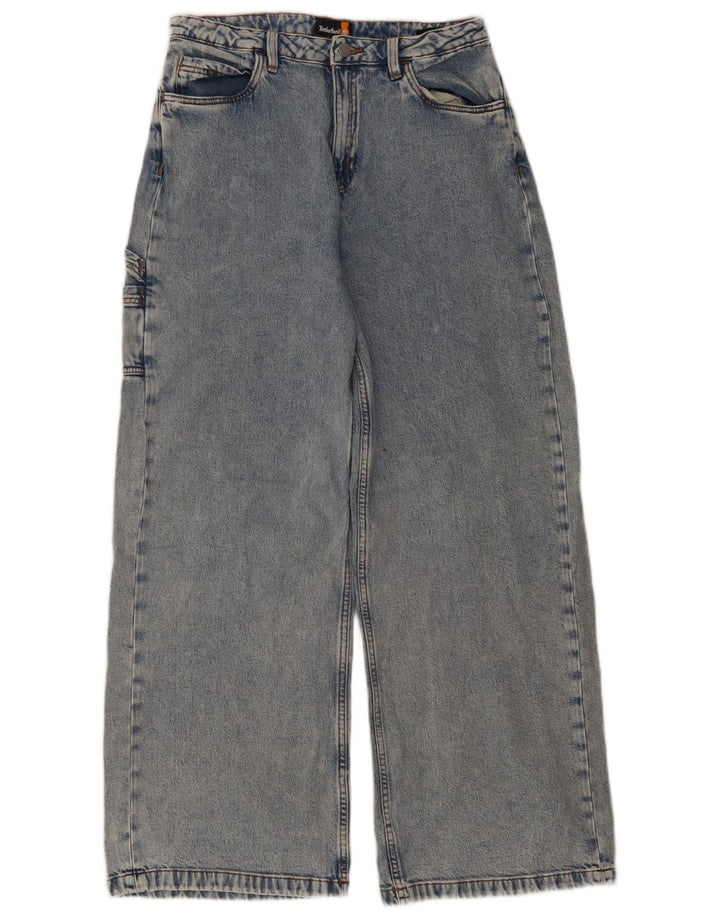 Timberland Mens Cargo Wide Leg Jeans W31 L32 Blue Cotton
