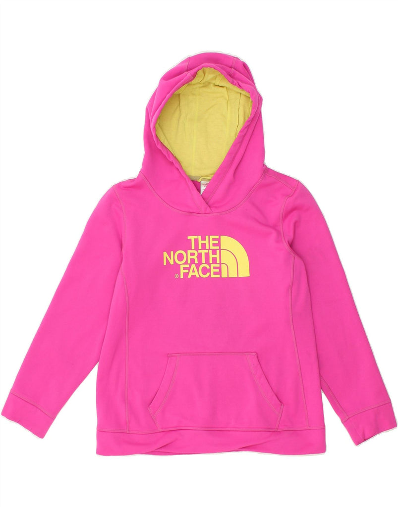 THE NORTH FACE Womens Graphic Hoodie Jumper UK 14 Large Pink Polyester | Vintage The North Face | Thrift | Second-Hand The North Face | Used Clothing | Messina Hembry 