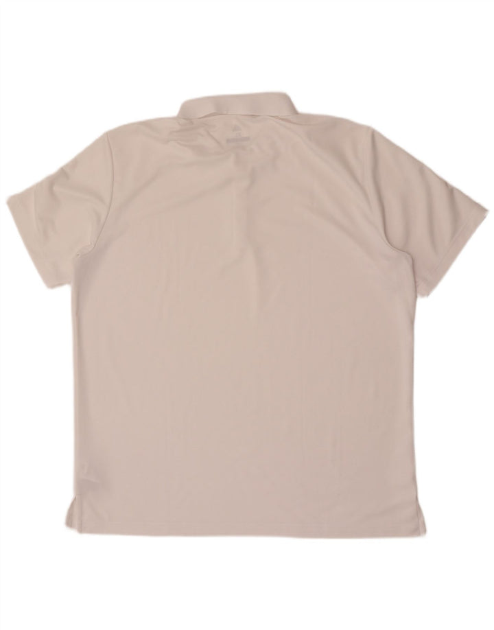 Adidas Mens Golf Polo Shirt XL White Polyester