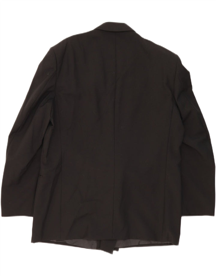CITY TIME Mens Double Breasted Blazer Jacket UK 40 Large Black Vintage City Time and Second-Hand City Time from Messina Hembry 