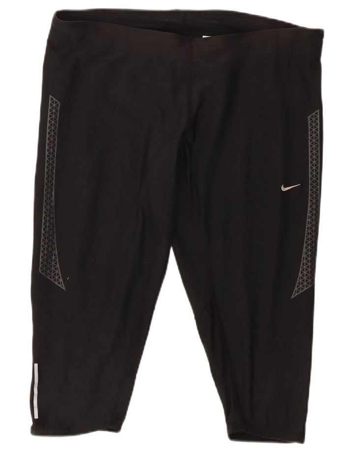 Nike Womens Dri Fit Capri Leggings XL Black Polyester Sports