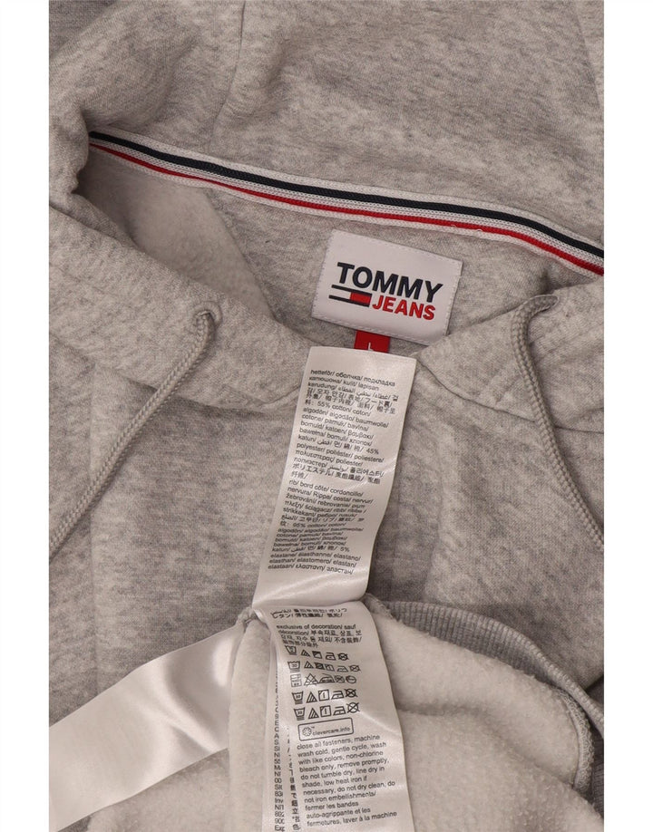 Tommy Hilfiger Mens Zip Hoodie Sweater Large Grey Cotton