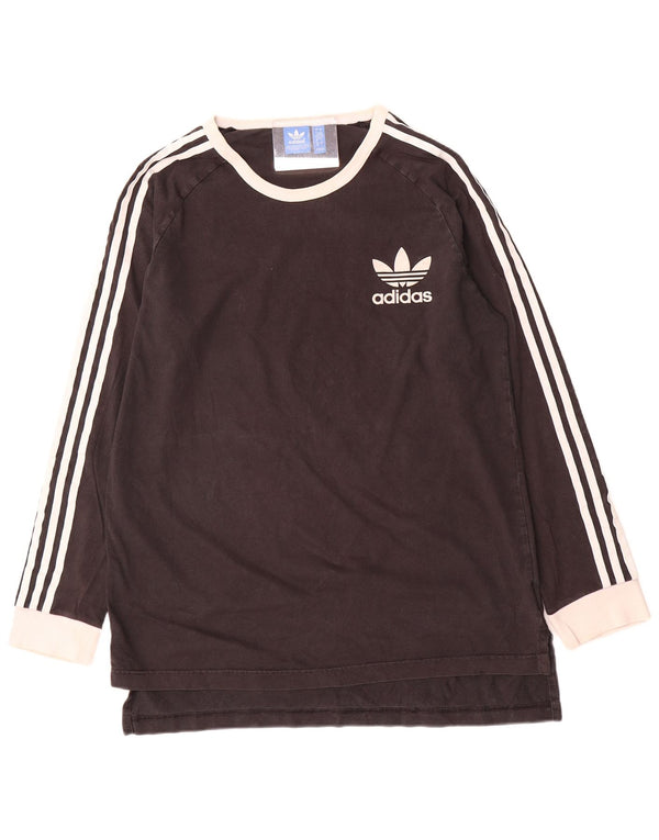 Adidas Mens Top Long Sleeve Large Black Colourblock Cotton