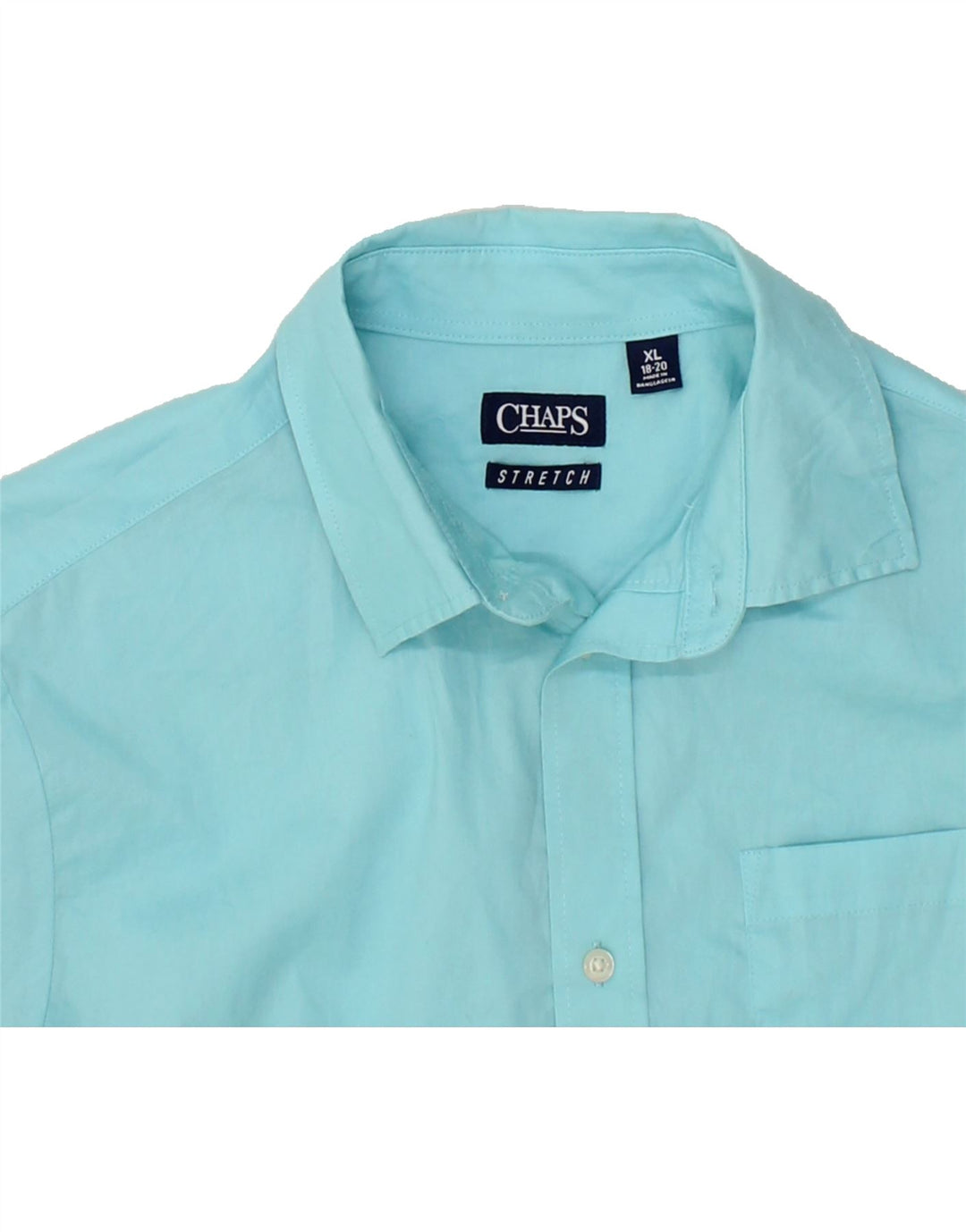 CHAPS Boys Shirt 15-16 Years XL Turquoise Cotton Vintage Chaps and Second-Hand Chaps from Messina Hembry 