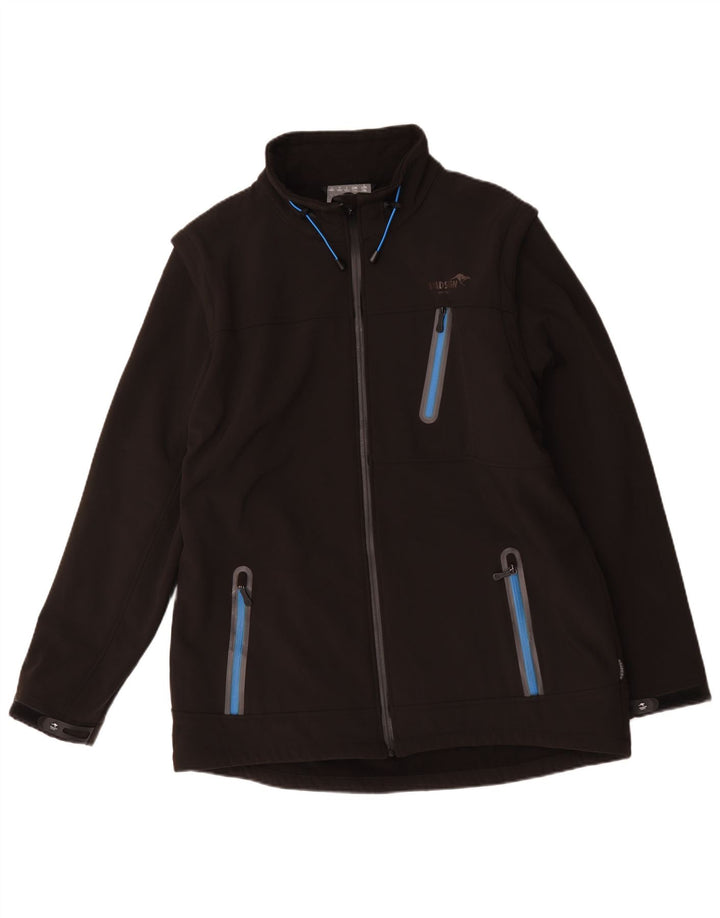 Roadsign Mens Windbreaker Jacket UK 46 3XL Black Polyester