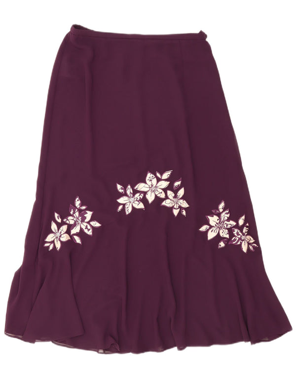 Jacques Vert Womens Trumpet Skirt W30 Medium Purple Floral