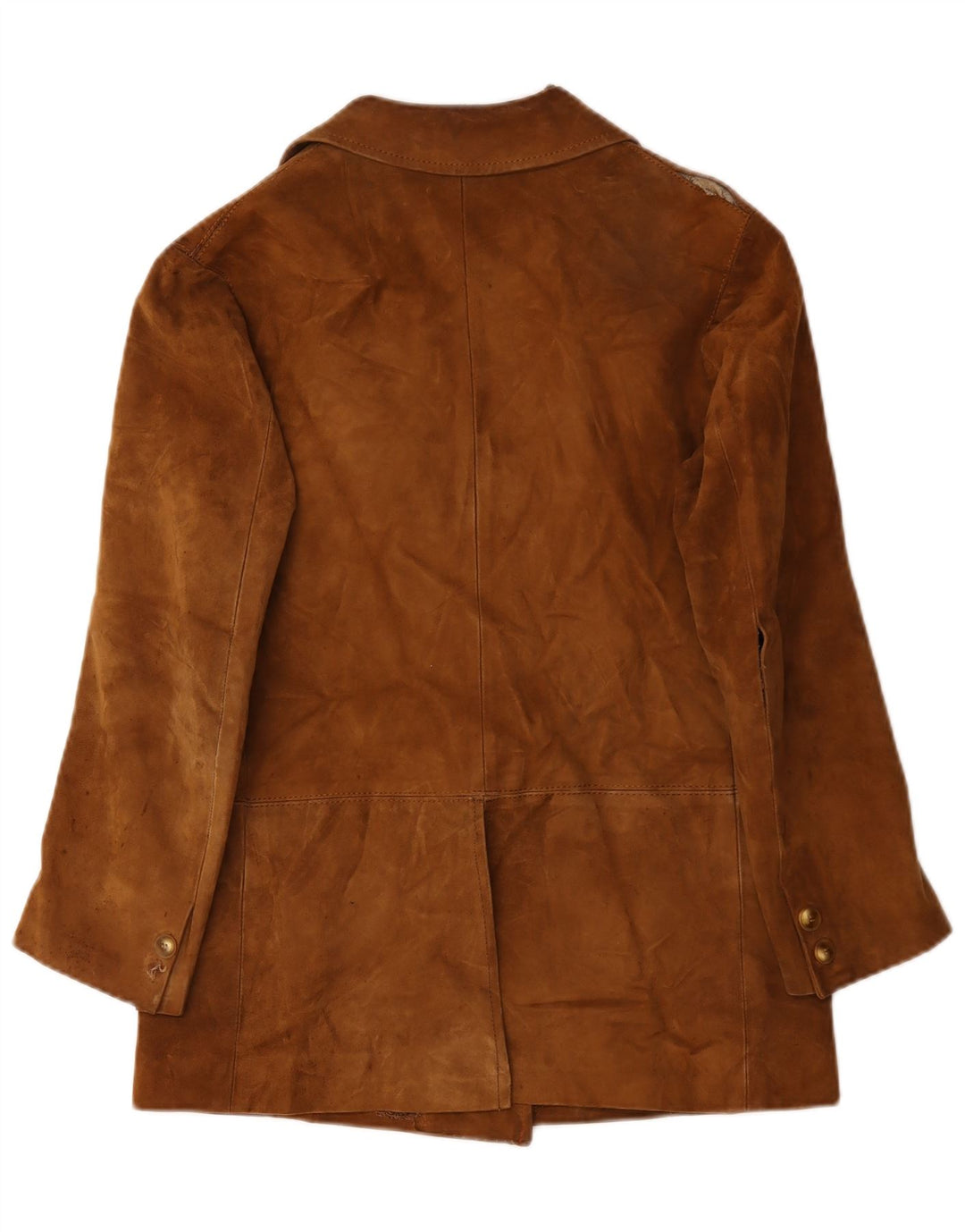 Vintage Womens Suede Jacket UK 14 Medium Beige